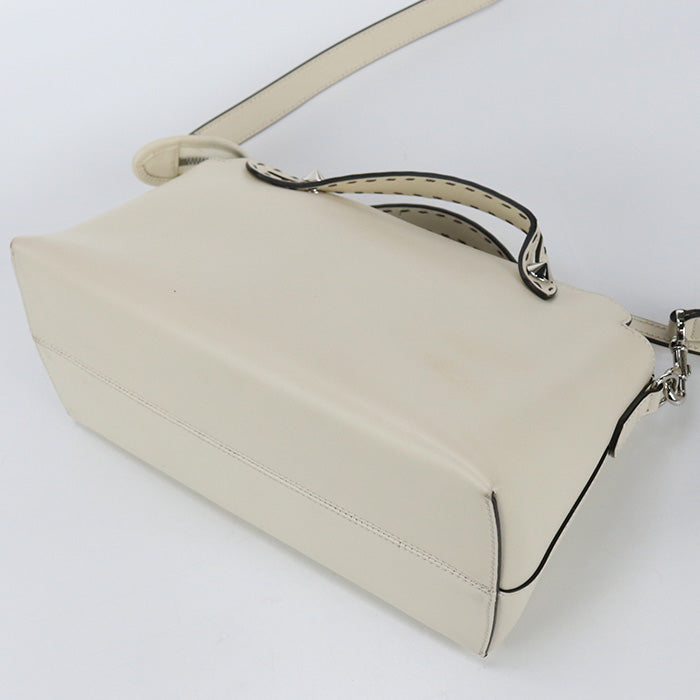 FENDI 8BL146 AC9L By the way medium Handbag Shoulder bag leather White Women