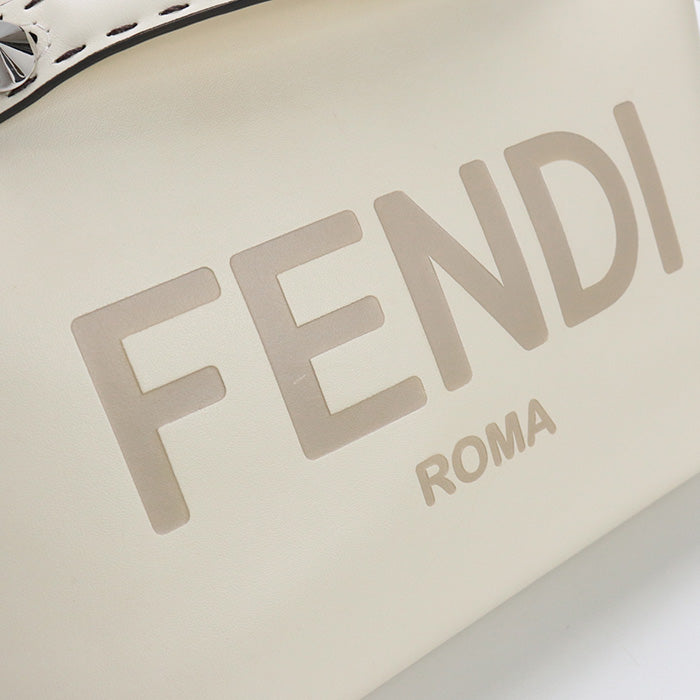 FENDI 8BL146 AC9L By the way medium Handbag Shoulder bag leather White Women