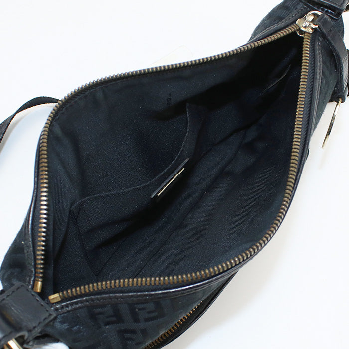 FENDI 8BR464 Shoulder Bag Zucchino Crossbody Bags Jacquard black Women