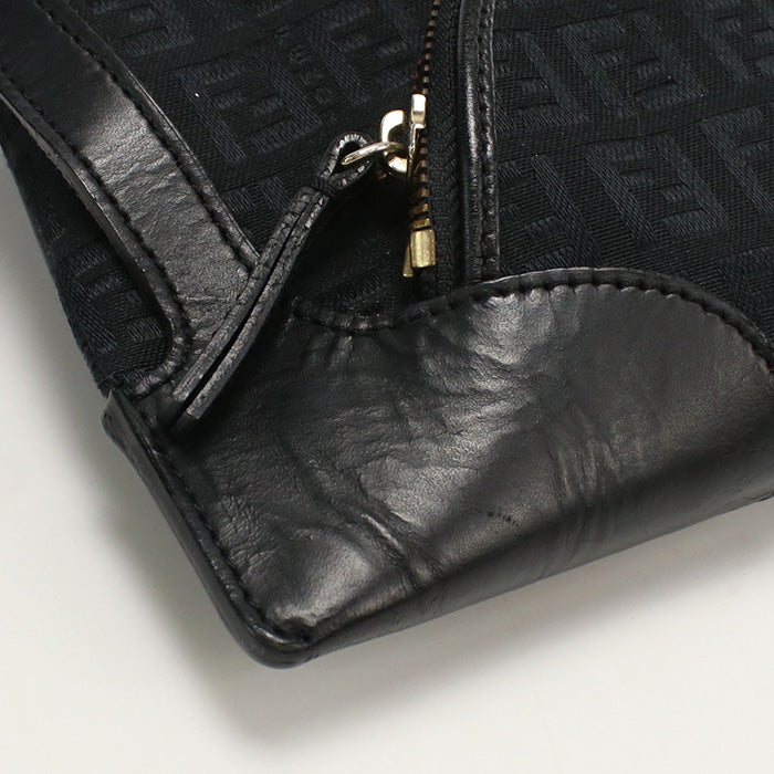 FENDI 8BR464 Shoulder Bag Zucchino Crossbody Bags Jacquard black Women
