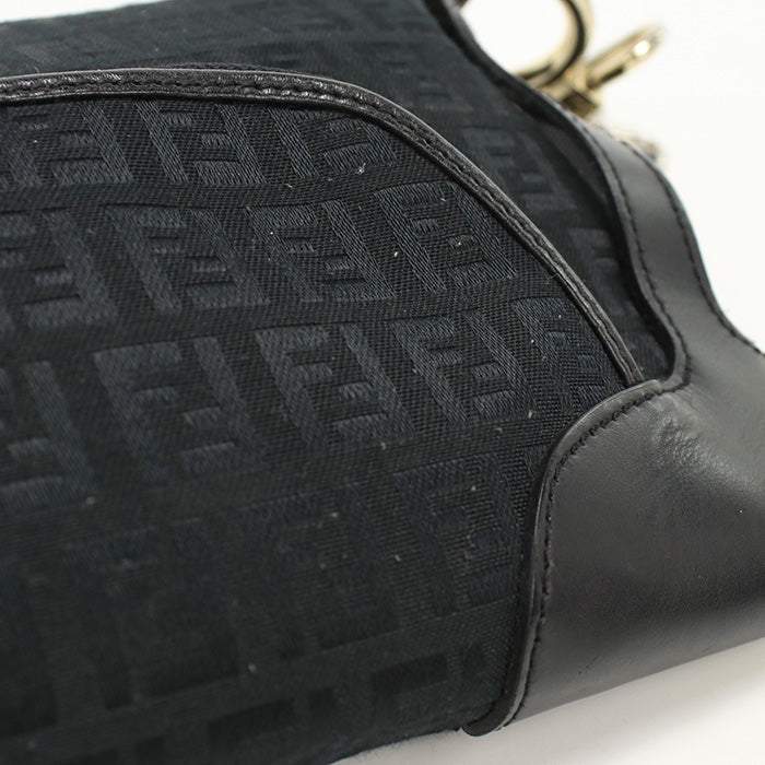 FENDI 8BR464 Shoulder Bag Zucchino Crossbody Bags Jacquard black Women