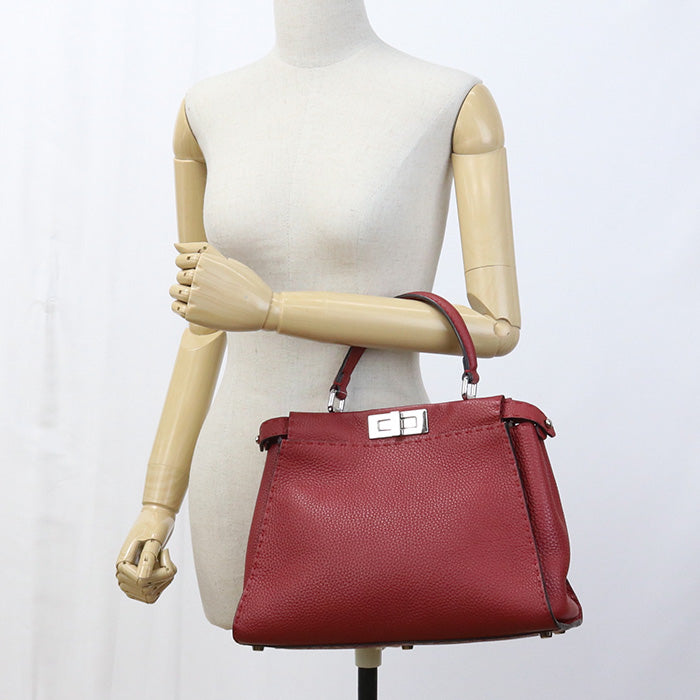 FENDI FE79246 2WAY handbag 198000 Handbag leather red Women