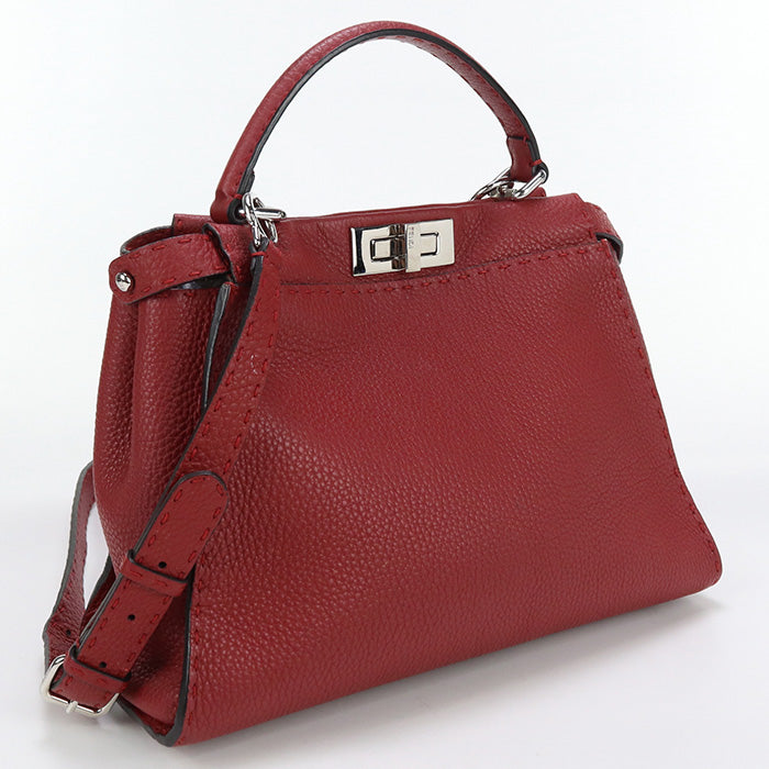 FENDI FE79246 2WAY handbag 198000 Handbag leather red Women