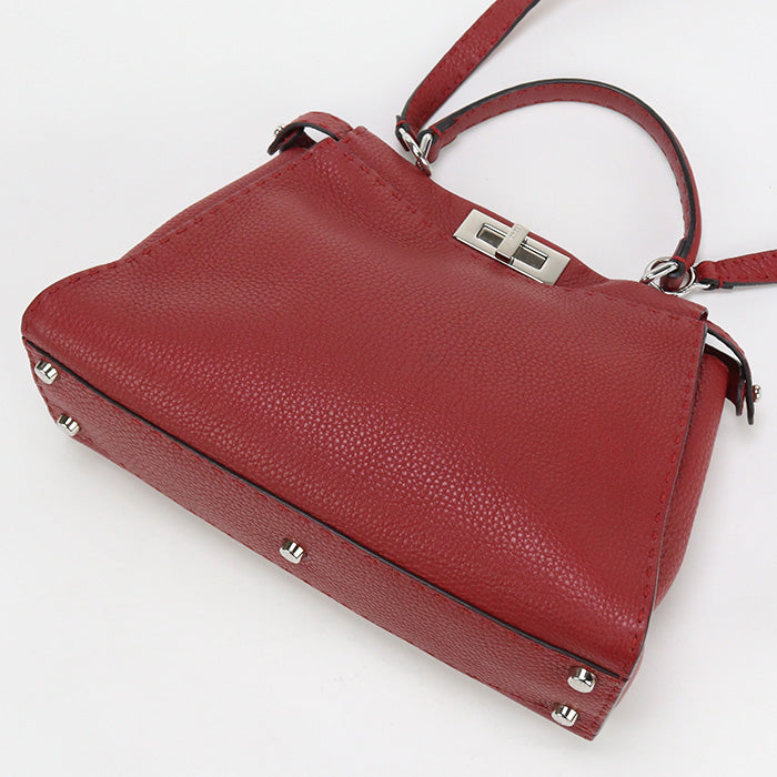 FENDI FE79246 2WAY handbag 198000 Handbag leather red Women
