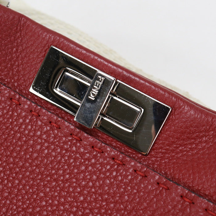 FENDI FE79246 2WAY handbag 198000 Handbag leather red Women
