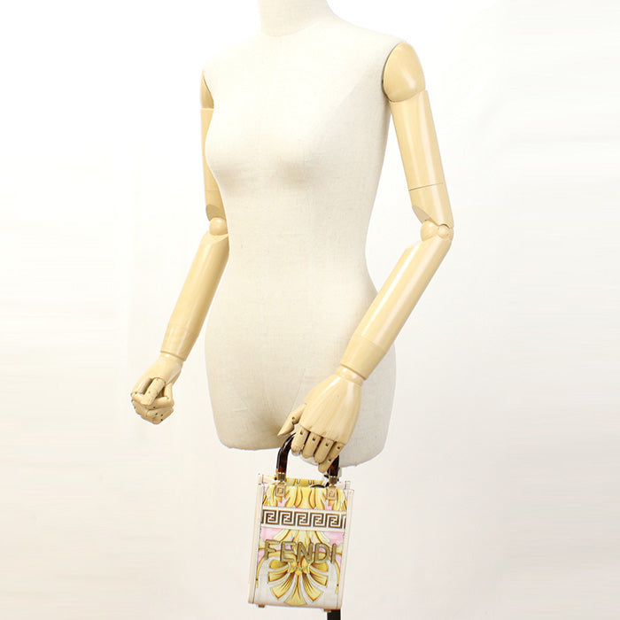 FENDI 8BS051 Tote Bag FENDACE Mini Sunshine Shopper Versace collaboration Calf leather Multicolor Wome
