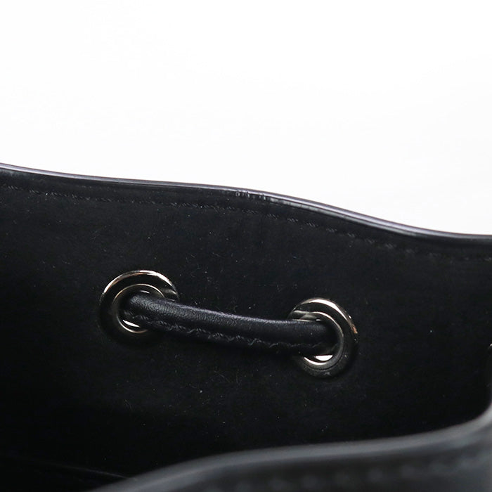 FENDI 8BS010 AC9L Mini Montresor Shoulder hand sling Bag leather black Women