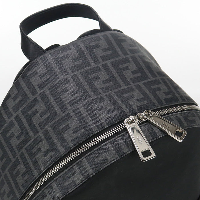 FENDI FE83154 Backpack Diagonal Nylon Black mens