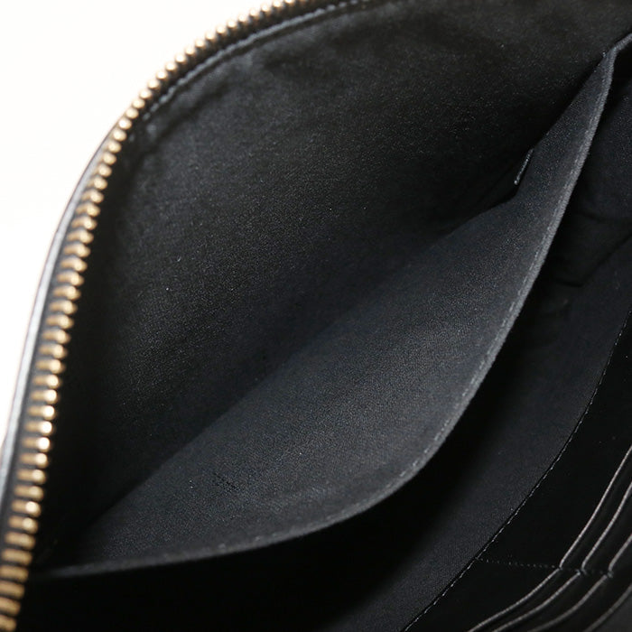 FENDI FE83752 Clutch bag FENDACE leather Black mens