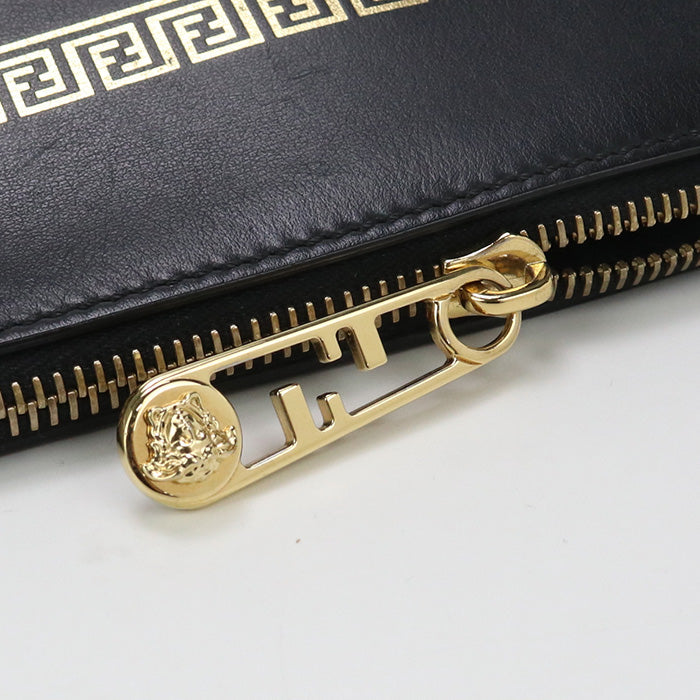 FENDI FE83752 Clutch bag FENDACE leather Black mens