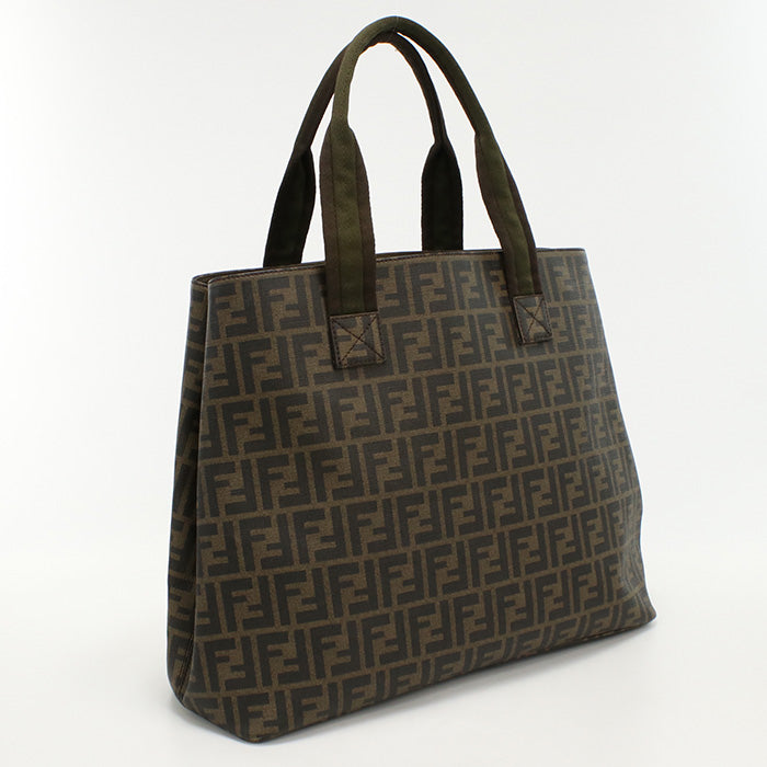 FENDI 7VA271 UZD Tote Bag Zucca Pattern Handbag Coated canvas Brown unisex