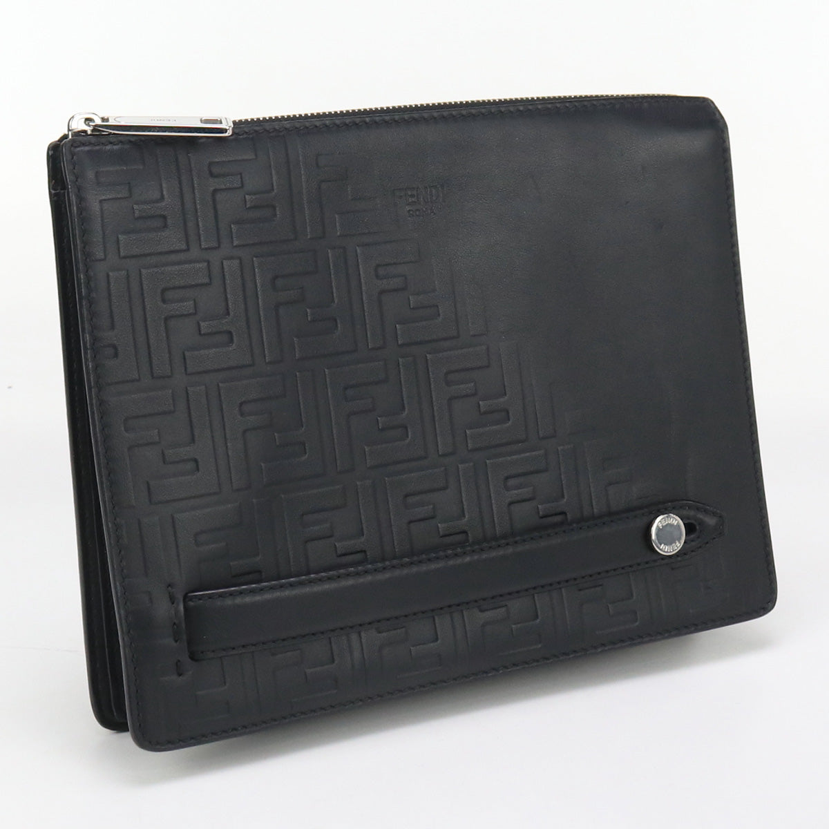 FENDI 7VA445 Clutch bag Clutch bag leather black mens