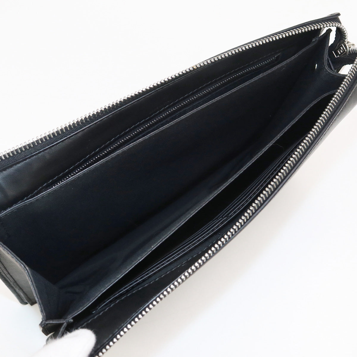 FENDI 7VA445 Clutch bag Clutch bag leather black mens