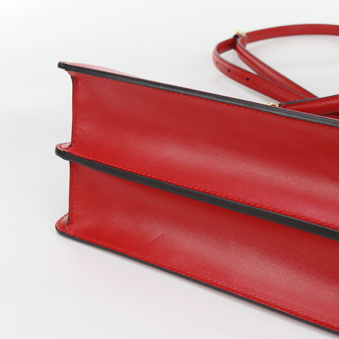 FENDI 8BN323 Handbag Peekaboo 2WAY handbag leather Red Women