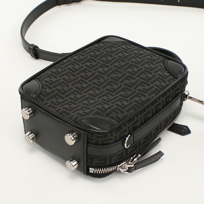FENDI 7VA542 AG0N F0NPN Handbag Zucchino Travel Mini Bag canvas black unisex