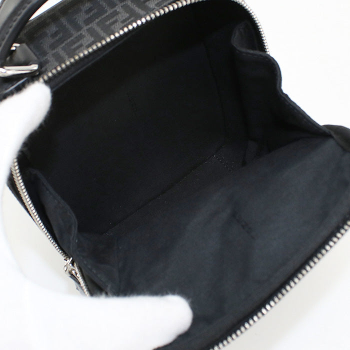 FENDI 7VA542 AG0N F0NPN Handbag Zucchino Travel Mini Bag canvas black unisex