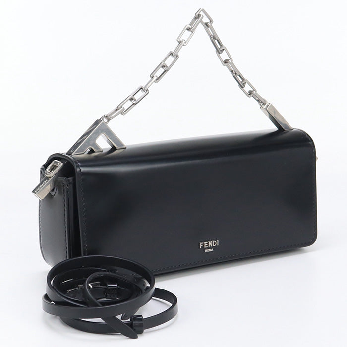 FENDI 8BS072 ANX2 2WAY Handbag/shoulder bag leather Black Women
