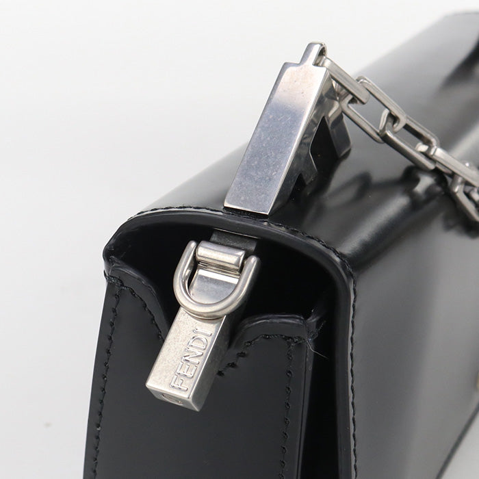 FENDI 8BS072 ANX2 2WAY Handbag/shoulder bag leather Black Women