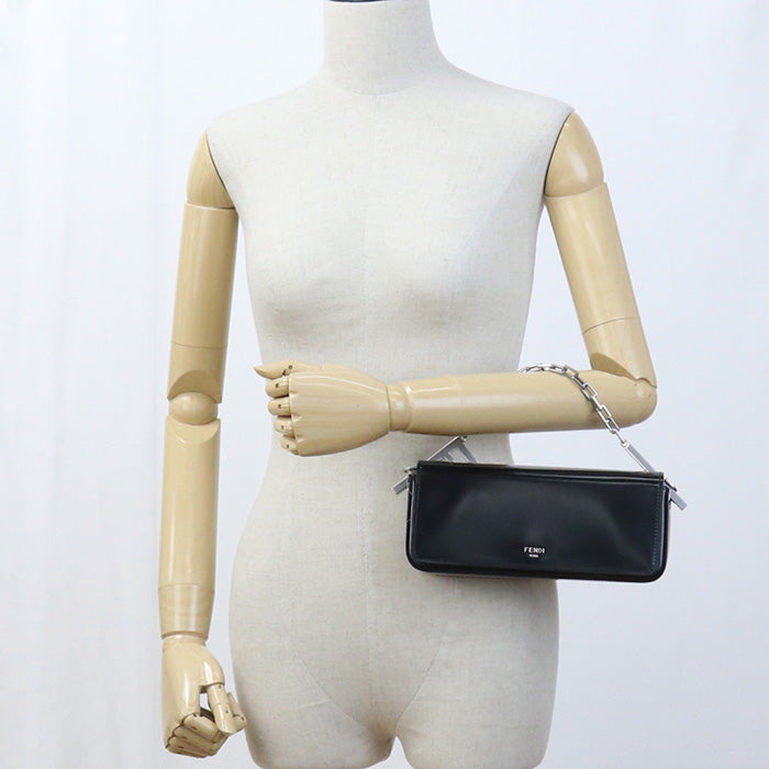 FENDI 8BS072 ANX2 2WAY Handbag/shoulder bag leather Black Women