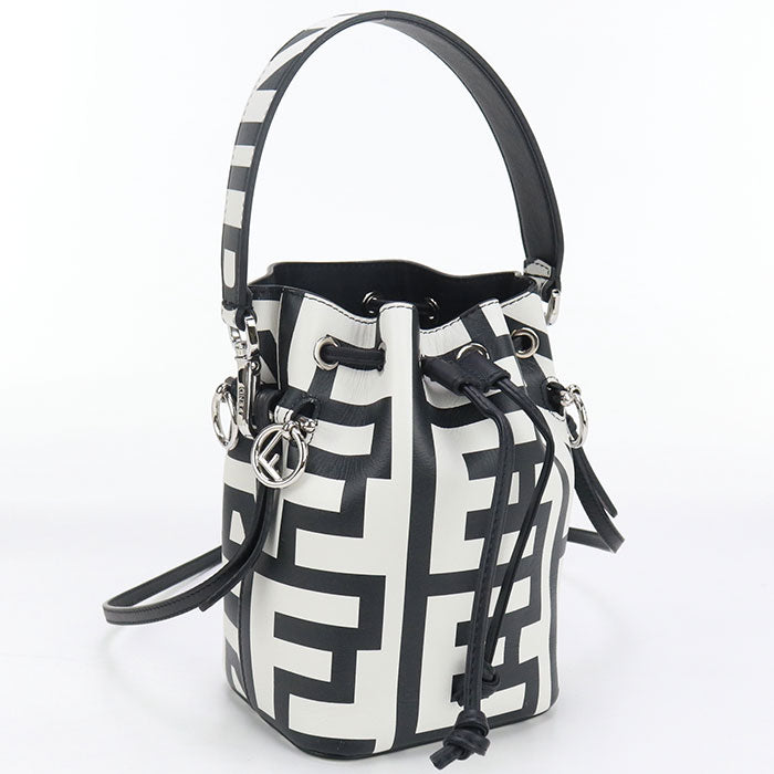 FENDI 8BS010 AMWV Shoulder Bag Mini Montresor mark jacobs collaboration leather white Women