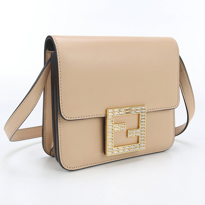 FENDI 8BT325 AA1W Shoulder Bag FWith logo Crossbody Bag Calfskin beige Women