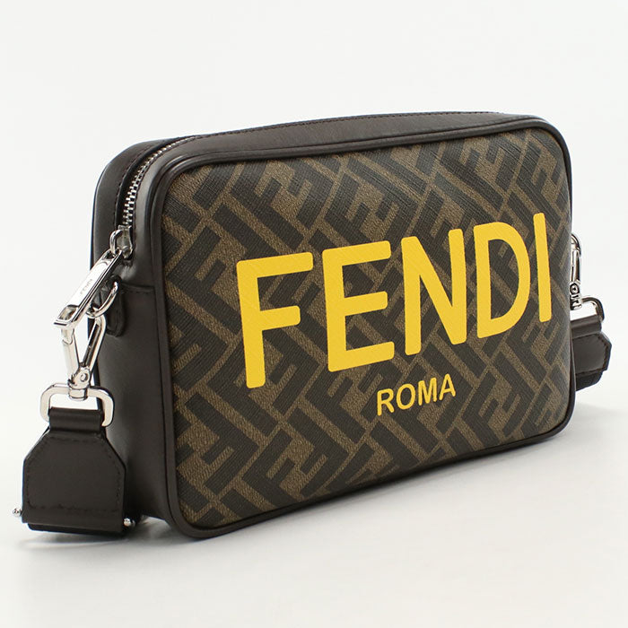 FENDI FE88632 Camera case Fendi Rome Shoulder Bag PVC Brown mens