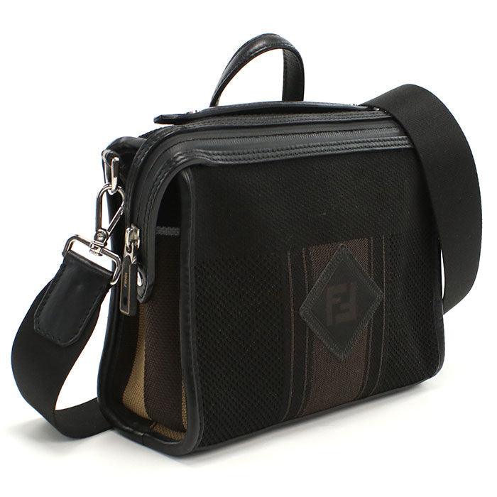 FENDI FE88635 2WAY handbag Shoulder Bag canvas Black unisex