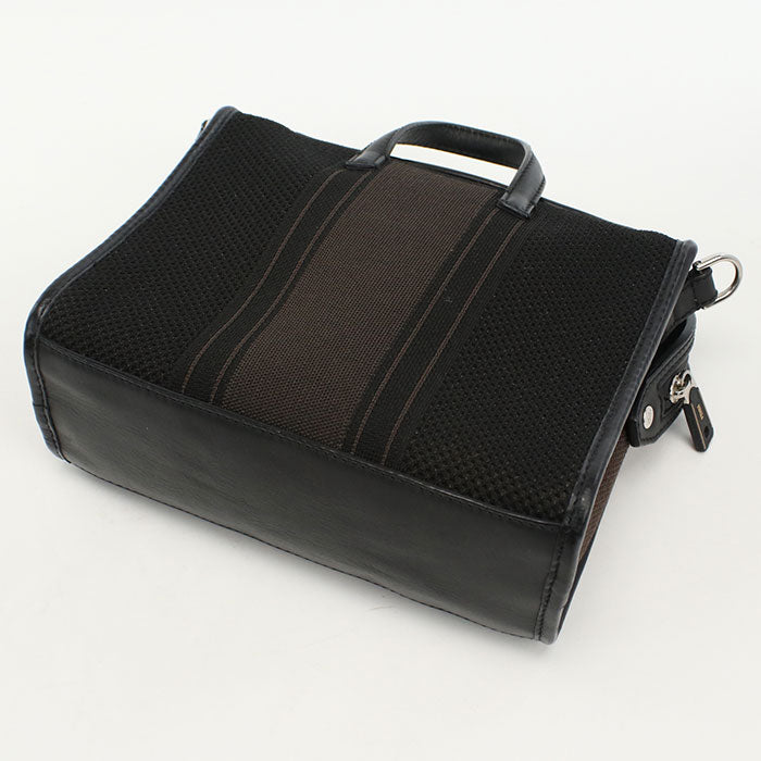 FENDI FE88635 2WAY handbag Shoulder Bag canvas Black unisex