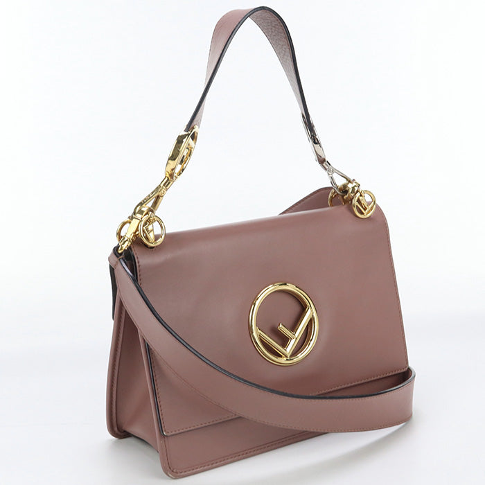 FENDI 8BT284 Shoulder Bag Canai F Zucca handbag 2WAY handbag leather pink Women