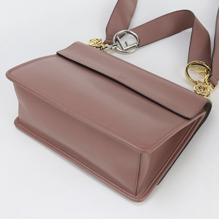 FENDI 8BT284 Shoulder Bag Canai F Zucca handbag 2WAY handbag leather pink Women