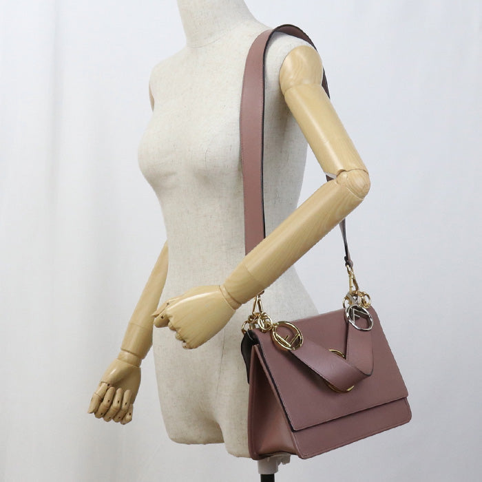 FENDI 8BT284 Shoulder Bag Canai F Zucca handbag 2WAY handbag leather pink Women