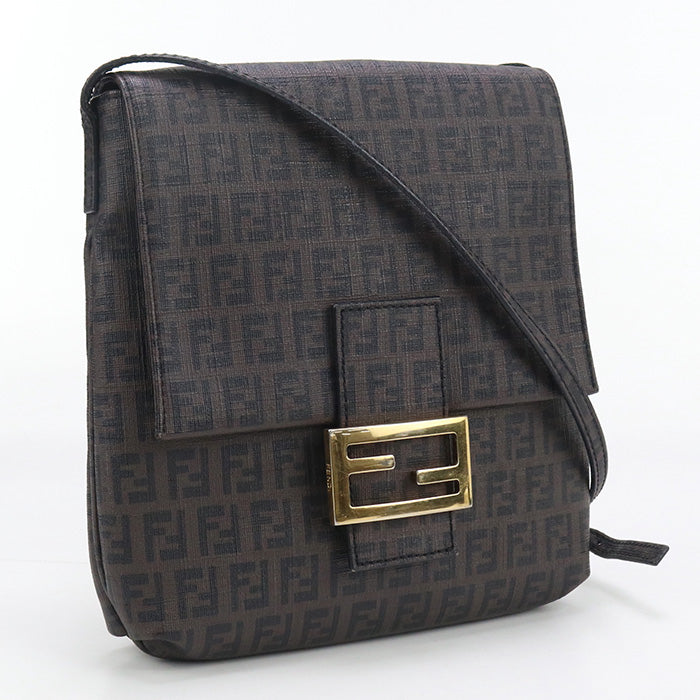 FENDI FE89070 Shoulder Bag Zucchino Shoulder Bag PVC/Shoulder Bag brown Women