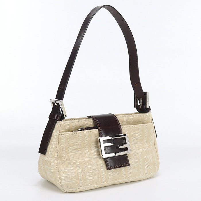 FENDI FE90456 One Shoulder Bag Zucca Shoulder Bag beige Women