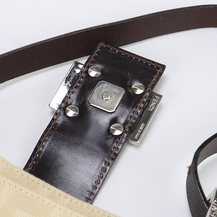 FENDI FE90456 One Shoulder Bag Zucca Shoulder Bag beige Women